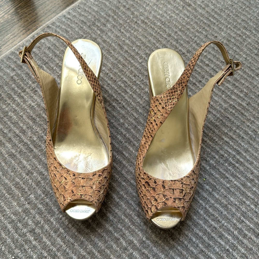 Jimmy Choo snake skin espadrilles